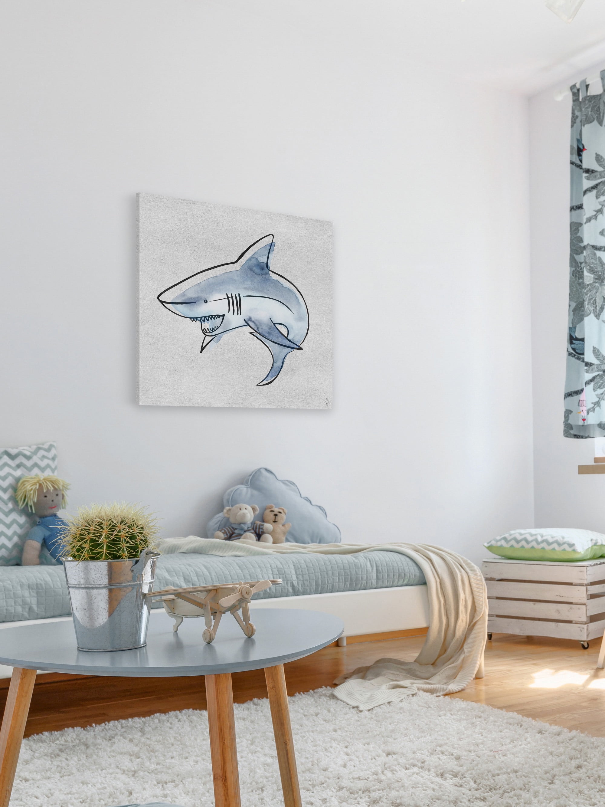 Marmont Hill Powerful Shark Canvas Wall Art