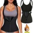 thumbnail image 2 of Waist Trainer Tank Top For Women Zipper Body Shaper Tummy Control Sleeveless Top, Women's Activewear Body Shaping Underwear, 2 of 7