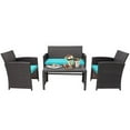 thumbnail image 4 of Pemberly Row 8 Pieces Rattan Patio Furniture Set with Cushion in Turquoise/Brown, 4 of 10