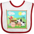thumbnail image 3 of Inktastic Farm Animals with Cow, Chick and Pig Boys or Girls Baby Bib, 3 of 4