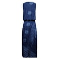 thumbnail image 5 of REORIAFEE Women’s Sleeveless Summer Flowy Printed Boho Maxi Long Dress Dresses for Wedding Guest Birthday Dresses Sexy Sexy Sleeveless Print Party Dresses Navy XL, 5 of 5