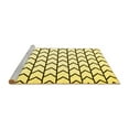 thumbnail image 2 of Ahgly Company Machine Washable Indoor Round Solid Yellow Modern Area Rugs, 3' Round, 2 of 4