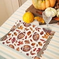 thumbnail image 4 of Fall Placemats Set of 6,12x18 Inch Pumpkins with Maple Leaves Heat-Resistant Place Mats,Seasonal Autumn Table Decors for Farmhouse Kitchen Dining Thanksgiving Holiday Party, 4 of 6