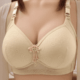 thumbnail image 3 of ZJXFGS Comfortable Bras for Everyday Bras for Women Large Bust Women'S Retro Chic Underwire Bra Full-Coverage Wirefree Bras Beige S, 3 of 9