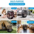 thumbnail image 6 of USIONE 3 Pack Pop Up Mesh Laundry Hamper Collapsible Laundry Baskets with Side Pocket - Breathable,Sturdy,Foldable Design for Home, Dorm, Travel and Storage(Black), 6 of 8