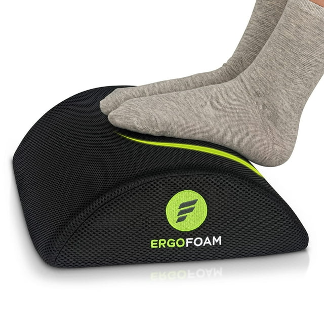 Reposapiés Ergofoam Para Debajo Del Escritorio En El Trabajo – Reposapiés Premium Para Debajo Del Escritorio – Reposapiés De Escritorio Para Dolor Lumbar De Rodilla – Taburete Ergonómico Para Pies Deb