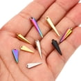 thumbnail image 3 of 20pcs Cone Charm, Cone Bracelet Charm Pendants Mini Bulk Steel 3D Long Sticks Spikes for Jewelry Making, Colorful, 3 of 6