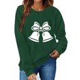 thumbnail image 3 of qucoqpe Women's Christmas Crewneck Sweatshirt Trendy Long Sleeve Holiday Graphic Print Pullover Top, 3 of 6