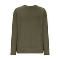 thumbnail image 4 of VgaVtl Sweatshirt Women Green Sweatshirts for Women Plus Size Plain Crew Neck Pullover Soft Long Sleeve Basic Sweatshirt, 4 of 6