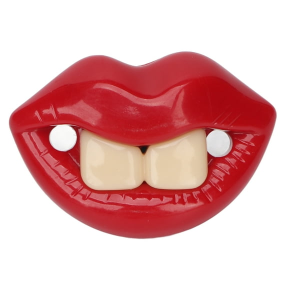 Chupete divertido con forma de labio rojo, de silicona, ecológico y seguro, con soporte bucal para bebé.
