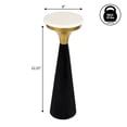 thumbnail image 4 of JONATHAN Y Oliver 22.25" Mid-Century Glam Retro Metal Drink Table and Decorative End Table with White Marble Round Top, Black/White/Gold, END1009B, 4 of 5