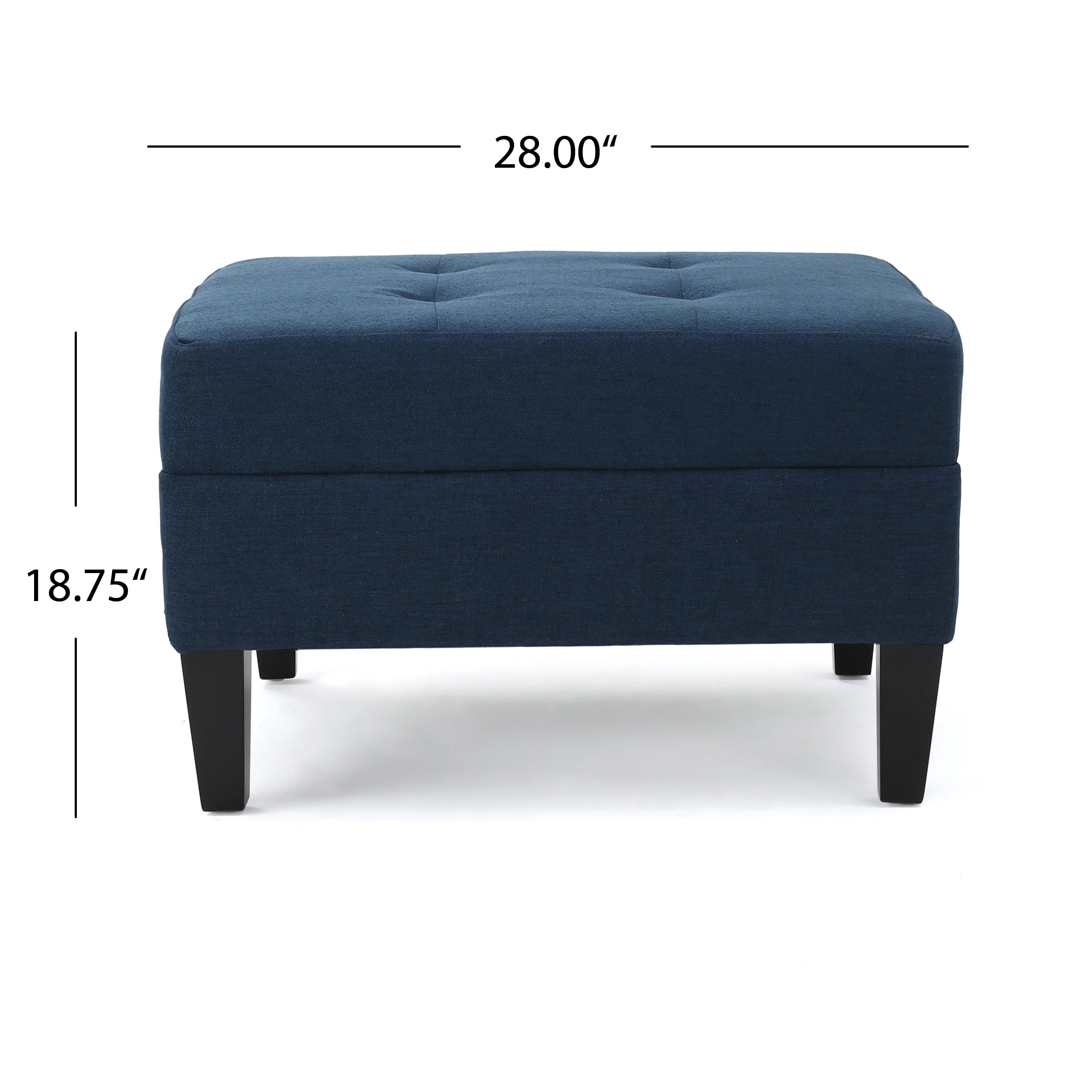 MAYEERTY Fabric Ottoman Bench - Rectangular Design for Seating/Footrest
