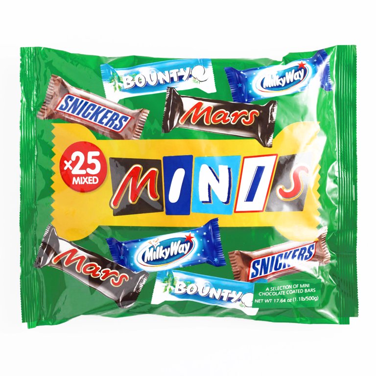 Mixed Mini Chocolate Candy Bar Bag 17.6 oz (6 Items Per Order, not - Walmart.com