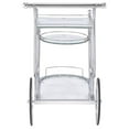 thumbnail image 4 of Coaster Home Furnishings Chariot de Service à Roulettes avec Embouts, Chrome et Transparent, 4 of 8