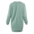 thumbnail image 3 of A2Y Women's Oversized Crew Neck Loose Fit Longline Front Slits Pockets Sweatshirts Light Green M, 3 of 5