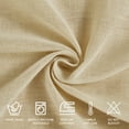 thumbnail image 3 of XWZO Linen Semi Sheer Curtains,Privacy Enhancing & Light Filtering Rod Pocket Drapes for Living Room with Tiebacks(Beige,W52 x L96 Inch,2 Panels), 3 of 8