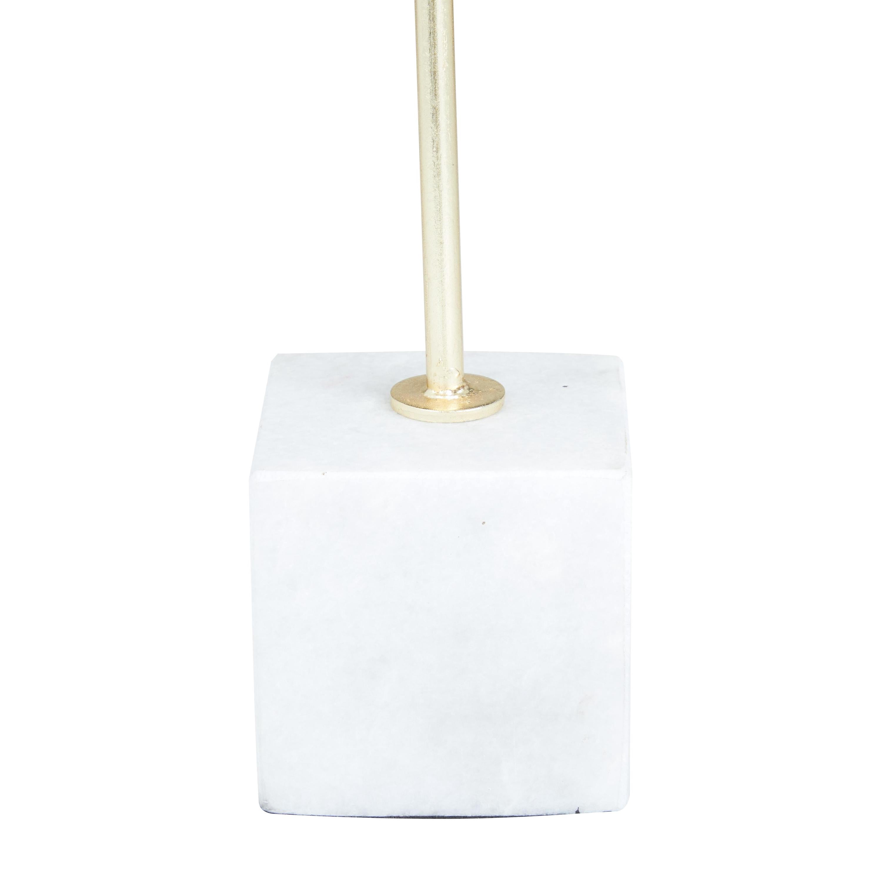 8" x 18" Gold Marble Starburst Sculpture with Marble Base, by CosmoLiving by Cosmopolitan