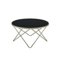 thumbnail image 2 of 34" X 34" X 18" Black Glass And Champagne Coffee Table, 2 of 2