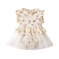thumbnail image 1 of Ketyyh-chn99 Robes Fille Robe d'Été Plage Manches Longues Robe Courte Jupe Tutu Princesse Sans Manches Robe Blanche, 6-12 Mois, 1 of 4