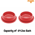 thumbnail image 2 of Ant-Proof Pet Food & Water Bowls – Moat Design Dish Set for Dogs & Cats – 2 Pack BPA-Free FDA PP – Prevents Ants & Insects – Easy Clean, Portable, Safe for All Pets (Pack 2) (RED, 64.2), 2 of 5