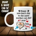 thumbnail image 2 of Personalized Best Cat Dad Mug Happy Pawthers Day Cats Coffee Mugs Cup 11oz 15oz Birthday Christmas Father's Day Gifts From Daughter Son For Dads Kitten Lovers Owners Custom Name Photo, 2 of 8