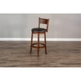 thumbnail image 3 of Sunny Designs 30" Tuscany Wood Swivel Barstool in Medium Brown (Set of 2), 3 of 7