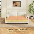 thumbnail image 5 of Noelse 75” Cloud Loveseat with Comfy Double Layer Upholstered Cushion, 2 Seater Modern Overstuffed Love seat Couch with Removable and Washable Corduroy Fabric for Living Room or Small Places, Beige, 5 of 8