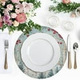 thumbnail image 4 of Ryvnso Cardinal Bird Christmas Round Plate Mats Dining Table Placemat Set of 4 for Holiday Decoration, 4 of 7