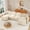 Beige, variant on Chenille Loveseat Cloud Sectional Couches,Tufted Cushion Backrest Design,Armrests High Quality Wooden Base,Pink