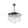 thumbnail image 4 of 42-inch Chrome Retractable 3-Blade Crystal Chandelier Ceiling Fan with Remote and Light Kit, 4 of 5