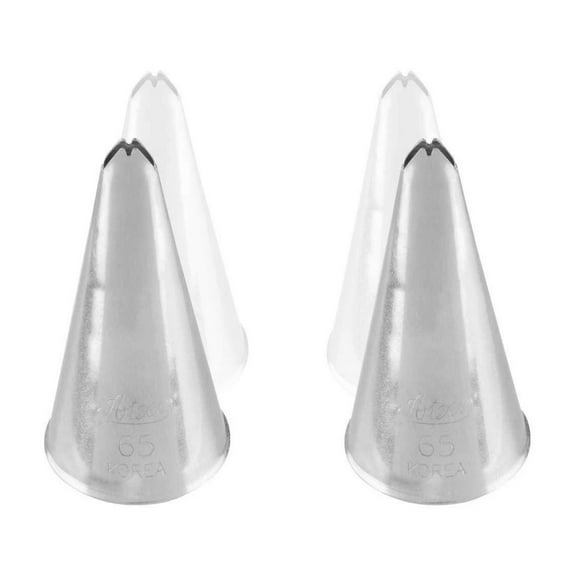 Ateco 65 Leaf Piping Cake Decorating Tubes, Plain Tips For Bakeware (2 Pc)
