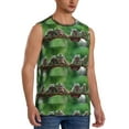 thumbnail image 2 of Easygdp Australian White Tree Frog Sitting on Branch Men's Breathable Tank Tops Sleeveless Sporty T Shirts for Basketball, Mountaineering, Bodybuilding -X-Large, 2 of 8