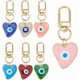 thumbnail image 1 of 7 llaveros de 7 colores con forma de corazón y ojo malvado, para la buena suerte, para hacer tú mismo, para decorar bolsos., 1 of 6