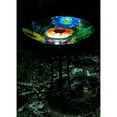 thumbnail image 3 of Solar Glass Floral Butterfly Bird Bath, 3 of 4