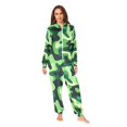 thumbnail image 2 of FORMRS Onesies Pajama for Adults Unisex Hoodie Winter Jumpsuit One Piece Sleepwear, Sizes S-2XL, Green Camouflage Pattern, 2 of 7