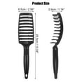thumbnail image 2 of Unique Bargains 1Pc Wide Curved Vented Hair Brush Detangle Brush for Tangles and Knots Hair Brush for Men and Women Black, 2 of 7