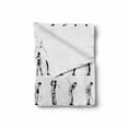 thumbnail image 2 of Golf Soft Flannel Fleece Throw Blanket, Golf Swing Shown in 14 Stages Sports Hobby Themed Sketch Art Storyboard Print, Cozy Plush for Indoor and Outdoor Use, 70" x 90", Black White, by Ambesonne, 2 of 6
