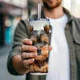 thumbnail image 5 of Yorkshire Terrier Yorkie Dog Puppy Photo 20oz Insulated Water Bottle Skinny Tumbler Includes Straw, 5 of 7