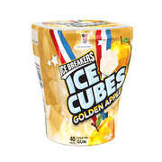 Ice Breakers, Ice Cubes Golden Apple Sugar Free Gum, 40 pieces.