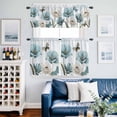thumbnail image 2 of Blue Tulips Kitchen Curtains Sets for Windows 36 Inch Length, Watercolor Flowers Butterfly Spring Farmhouse Blue Rod Pocket Window Treatments Tier Curtains and Valances Set for Bedroom/Bathroom, 2 of 8