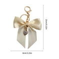 thumbnail image 3 of Imitation Pearls Ribbon Keyring Decors For Handbags Practical Alloy Key Holder Fashion Keychain Soft Bows Bag Pendant, 3 of 9