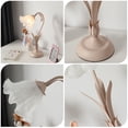 thumbnail image 5 of Wuzstar 19.6 Inch Glass Table Lamp Flowers Lily Shaped End Table Lamp for Living Room Bedroom(Pink), 5 of 10
