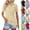 Khaki, variant on HAJWOH Womens Polo Shirt Back To School Short Sleeve Collared Top Button Down Breathable Work Golf Tennis Basic Dressy Blouses