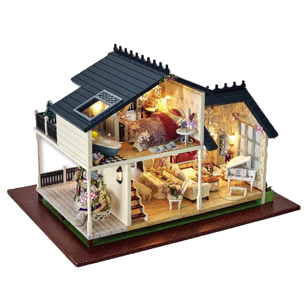 Paris Apartment Series Dollhouses Accessories Dolls Houses with Furniture & LED & Music Box Best Xmas Gift for Women and Girls Rylai 3D Puzzles Wooden Handmade Miniature Dollhouse DIY Kit w/ Light