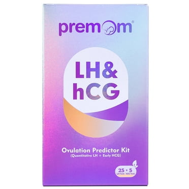 Premom Quantitative Ovulation Predictor Kit - 25 Ovulation Test Strips   5 Pregnancy Test Strips Combo with Smart Digital Ovulation Reader App - Accurate Numerical LH Tests for Home Use