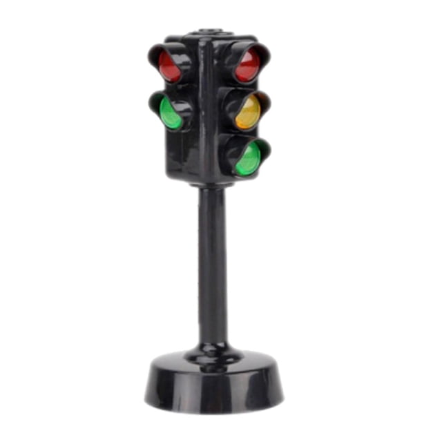 Feux Rouges Verts de Circulation Simulée avec Son Kits de Construction de Rue Noir