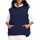 thumbnail image 2 of HongQid Womens Sherpa Fleeve Hooded Vest Sleeveless Hoodies Fall Winter Fluffy Tops with Pockets, 2 of 9