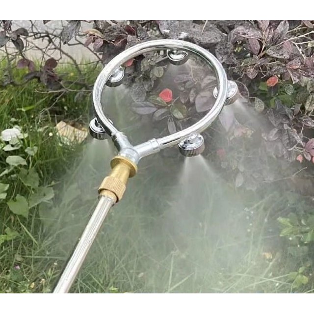 Boquilla de manguera de agua, boquilla de manguera práctica de acero inoxidable duradera y duradera, para balcón, terraza, refrigeración, riego de jardín.G
