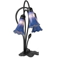 thumbnail image 2 of Meyda Tiffany - 13746 - Three Light Accent Lamp - Blue Pond Lily - Bronze-28pack, 2 of 2