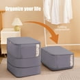 thumbnail image 6 of Nkmbld Blanket Storage Bags Compression Quilt Storage Box, Foldable Storage Containers for Closet, Dorm, Pillows, Bedding, Clothes, Blankets, Gray, 6 of 8